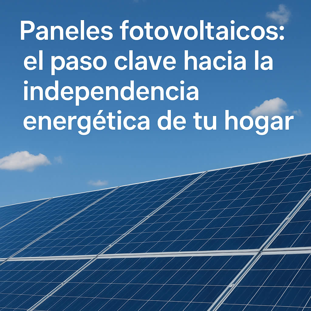 Paneles fotovoltaicos: el paso clave hacia la independencia energética de tu hogar